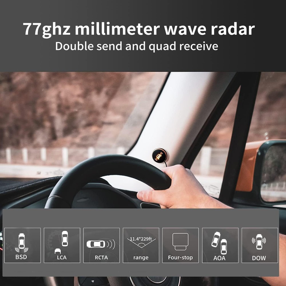 Universal 77Ghz Millimeter Wave Radar BSD Blind Spot Induction Detection System