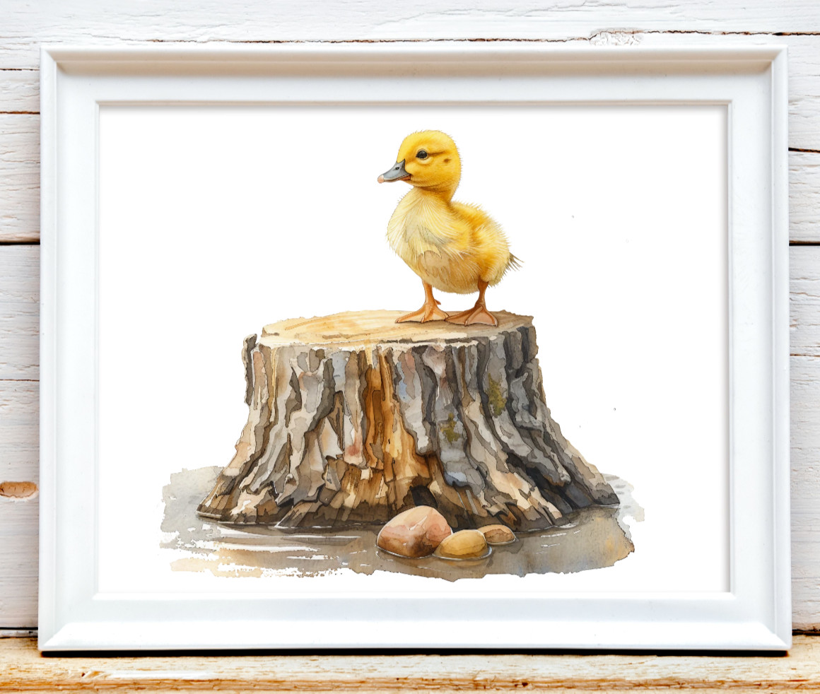 Duckling Wall Art Print, Wall Art Decor, Animal Wall Art Print, Nature #86