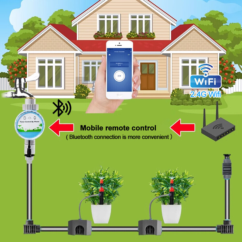WIFI Bluetooth Smart Garden Watering Timer Auto Irrigation Controller Valve UK ╏