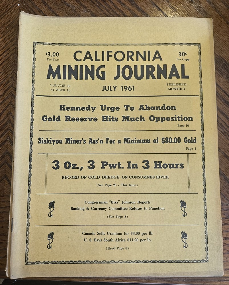 6 Vintage California Mining Journal