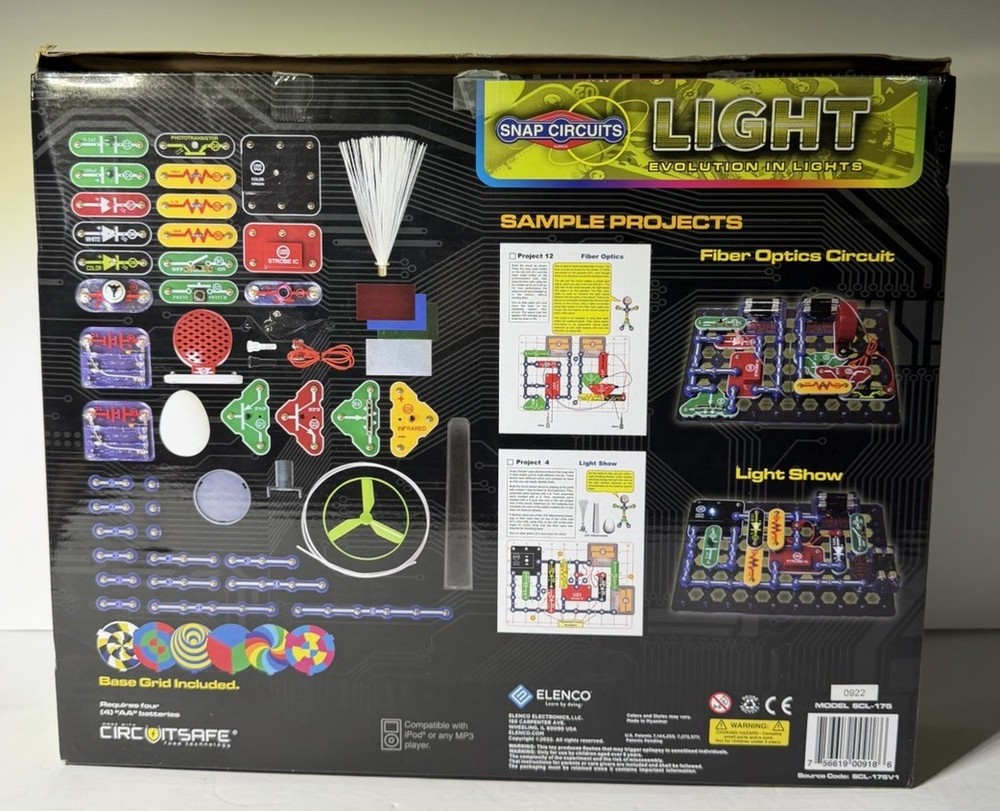 Snap Circuits LIGHT Evolution In Lights Electronics Exploration - Elenco SCL-175