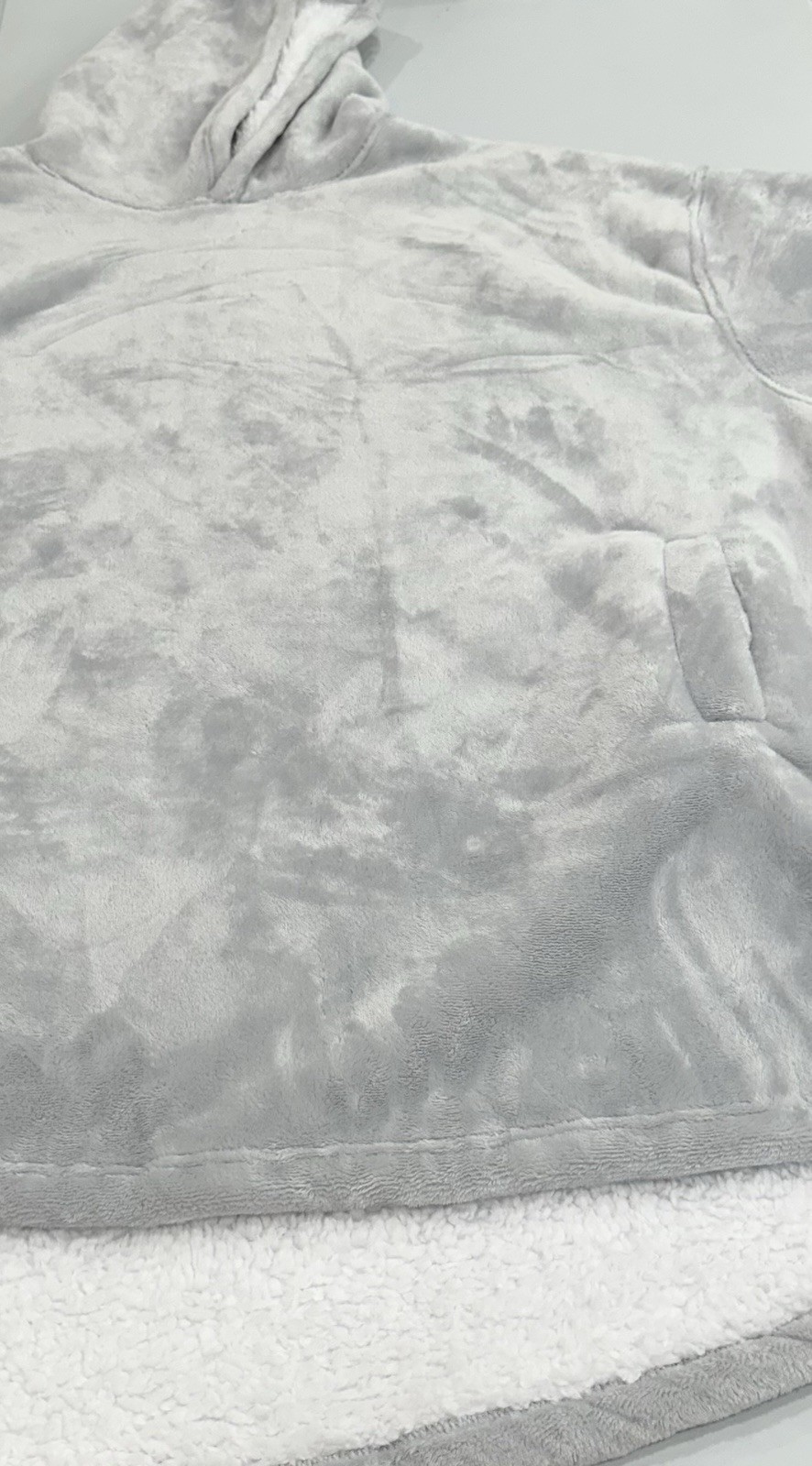 The Wayy Unisex Big Plush Lined Over-Sized Hooide, Light Gray, One Size