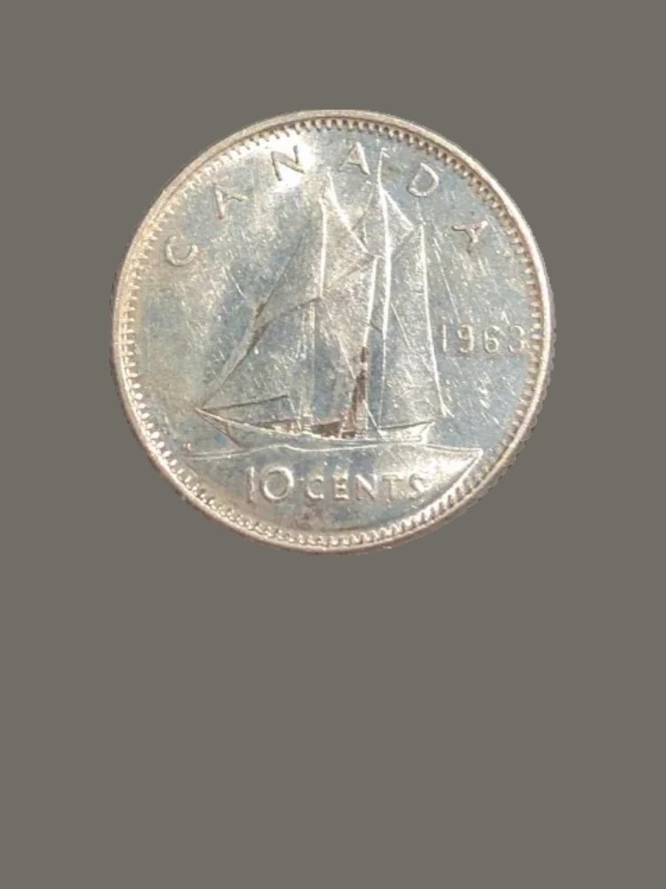 1963 Canada 10 Cent Proof Like Silver Coin - XF (Extra Fine) condition