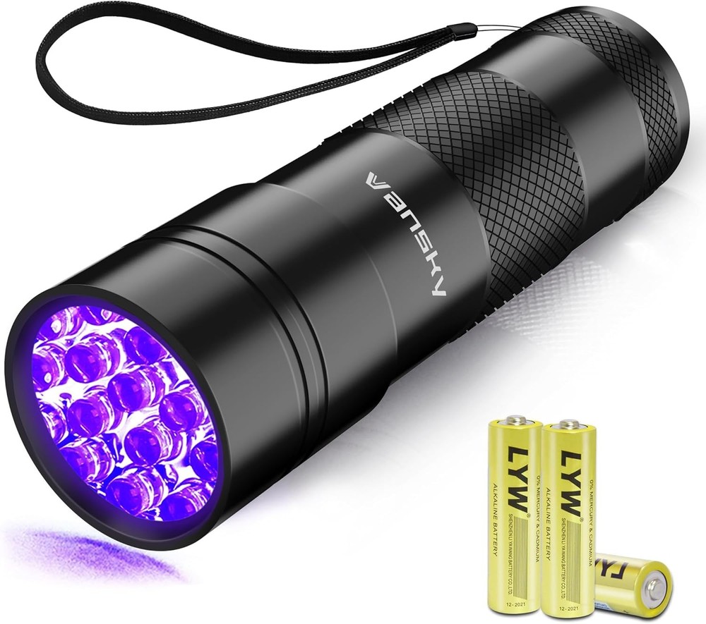 UV Blacklight Flashlight for Detecting Pet Urine & Stains