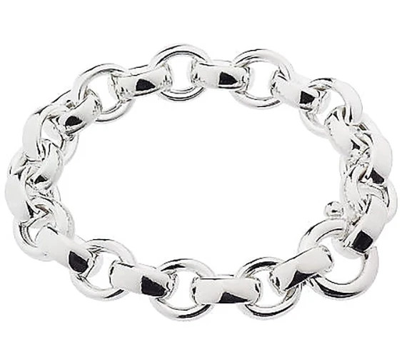 Arte d'Argento Sterling 7-1/4" Bold Rolo Link Bracelet, 34g