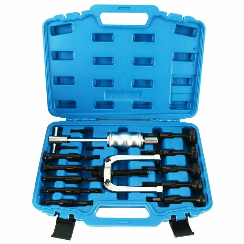 16Pcs Bearing Extractor Set Inner Internal Blind Remover Tool w/ Slide Hammer