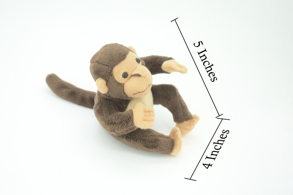 Monkey Finger Puppet, Plush Monkey, Stuffed, Realistic, Soft, Gift, 5" F1560 B75