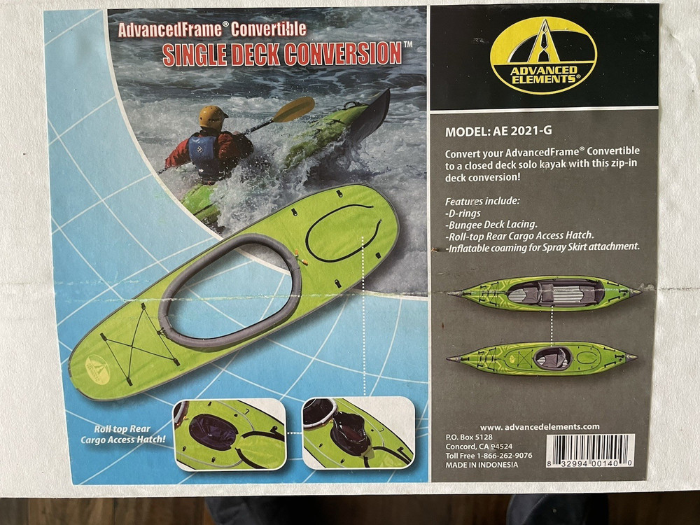 ADVANCED ELEMENTS Advanceframe Convertible Single Deck Conversion AE2021-G Kayak