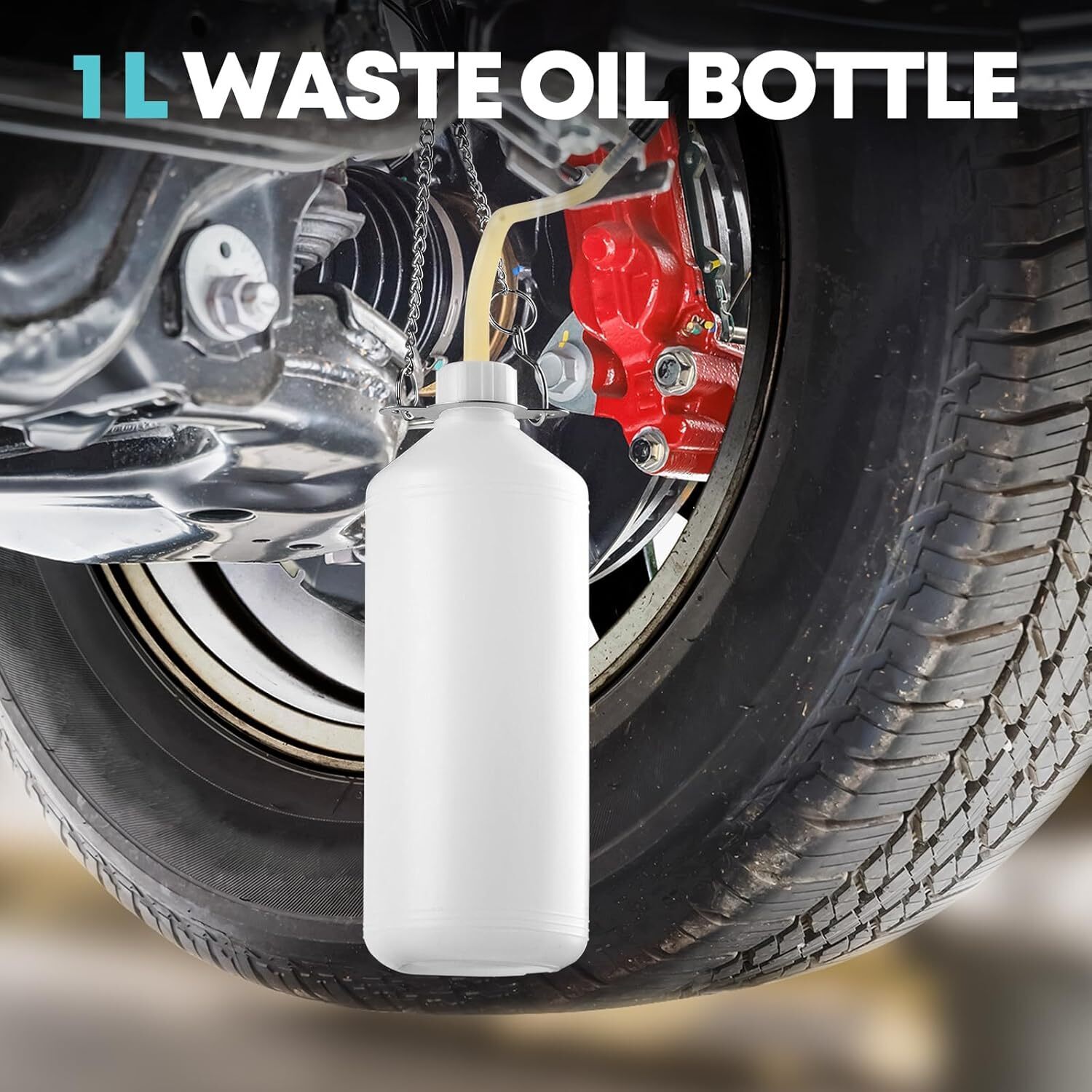 Brake Bleeder Kit 3L, Universal 4-PC Master Cylinder Adapters Fit Most Car Truck