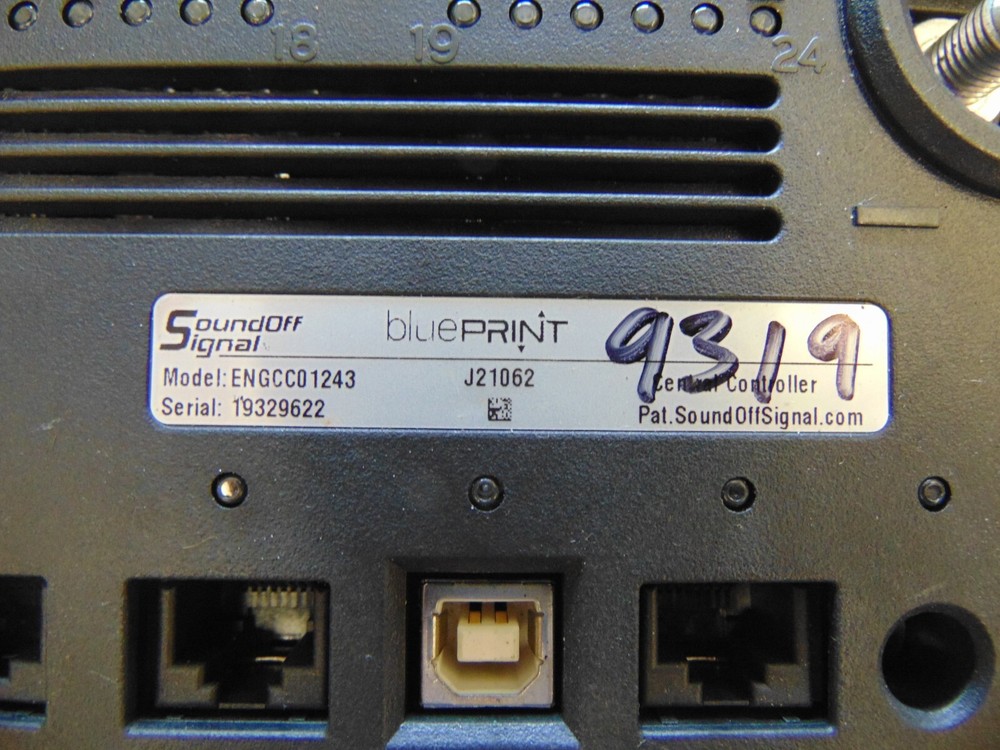 SOUNDOFF SIGNAL BLUEPRINT MODEL ENGC01243 CENTRAL CONTROLLER #9319
