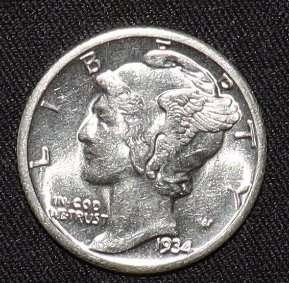 1934 Mercury Dime UNC (T173)