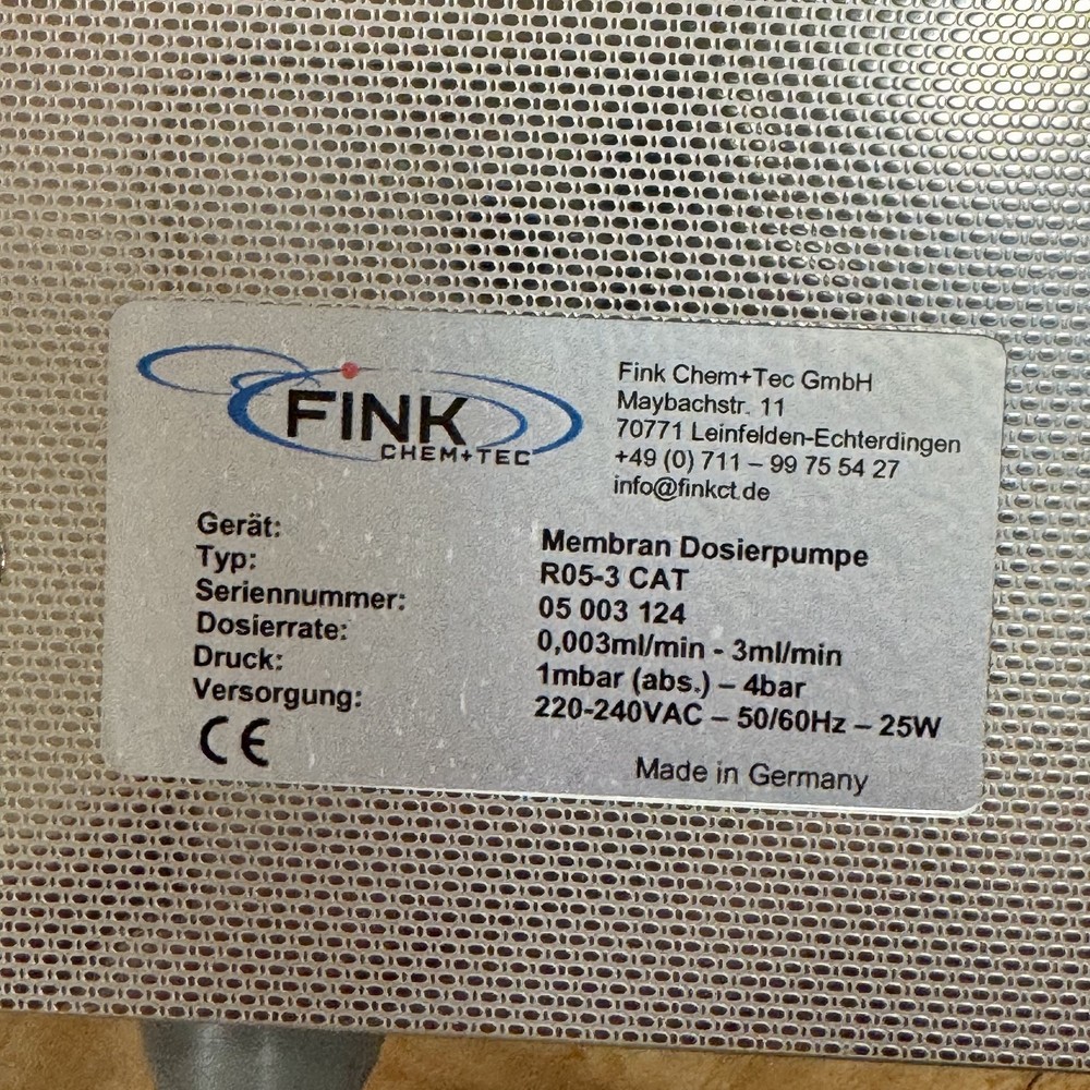 Fink Ritmo 05-3 CataMold Precision Diaphragm Dosing Pump