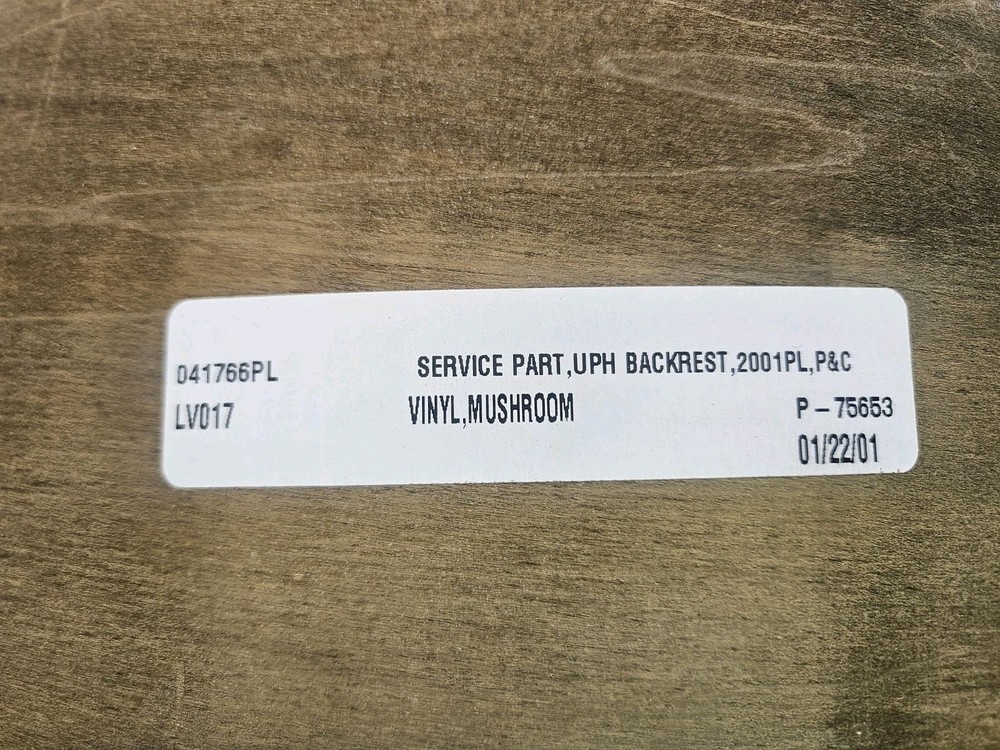 Pelton Crane Dental Stool Replacement Backrest Cussion