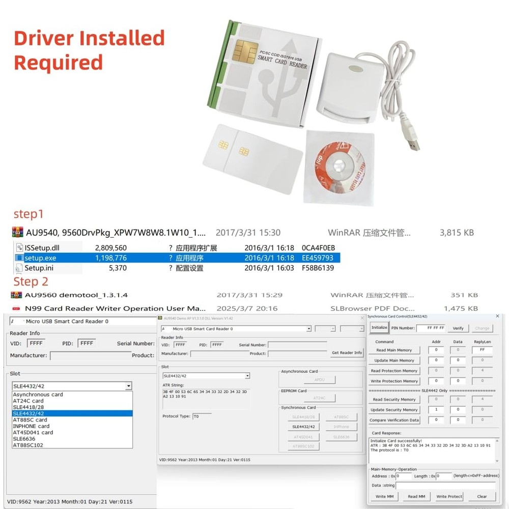 ISO7816 Contact EMV SIM eID PC/SC USB CCID Smart IC Chip Card Reader Writer P...