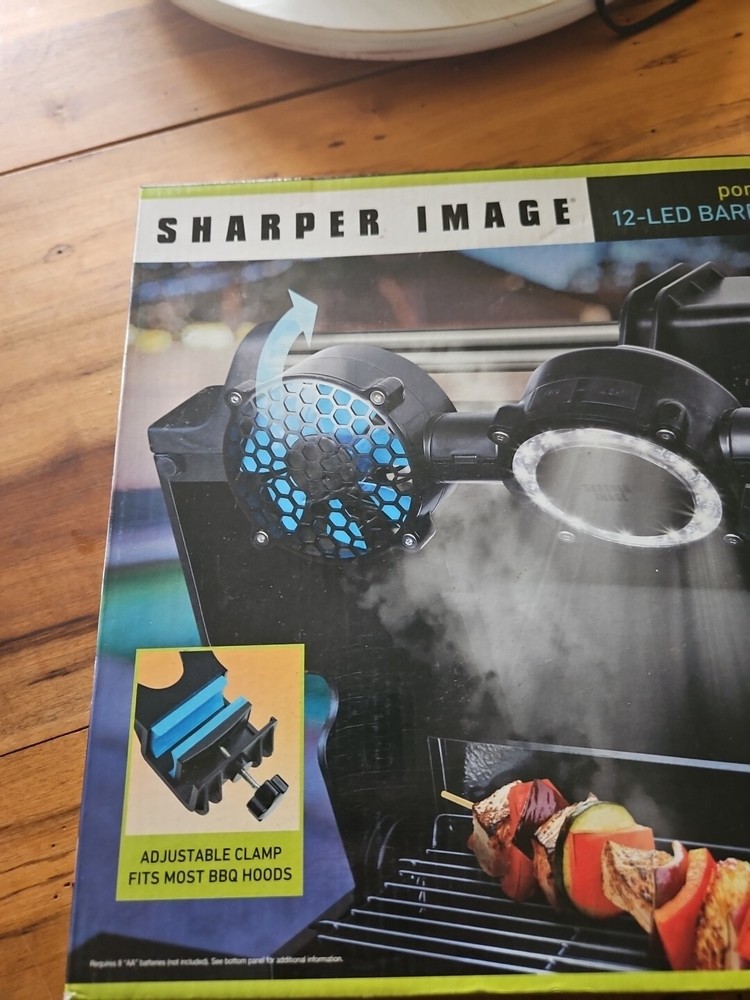 Sharper Image Portable & Adjustable 12-LED Barbecue Grill Light & Fan