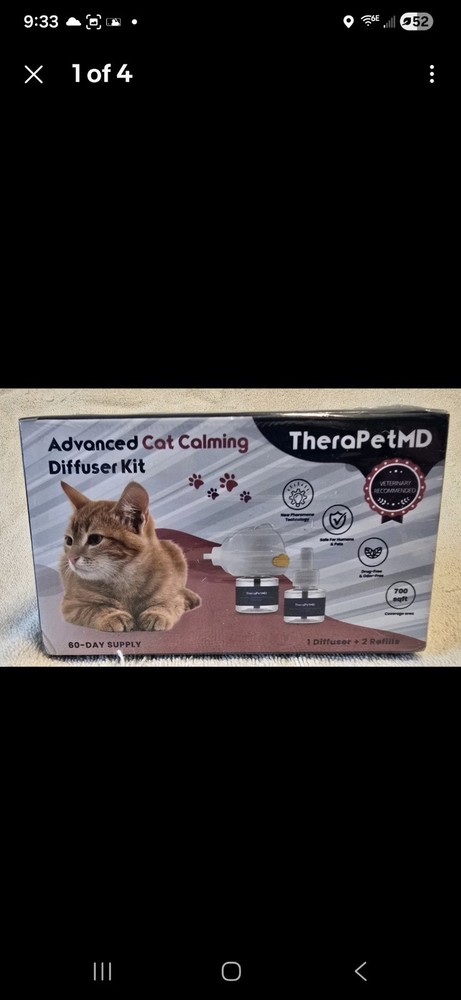 TheraPetMD Advanced Cat Calming Diffuser Kit 60 Day Supply 1 Diffuser 2 Refills