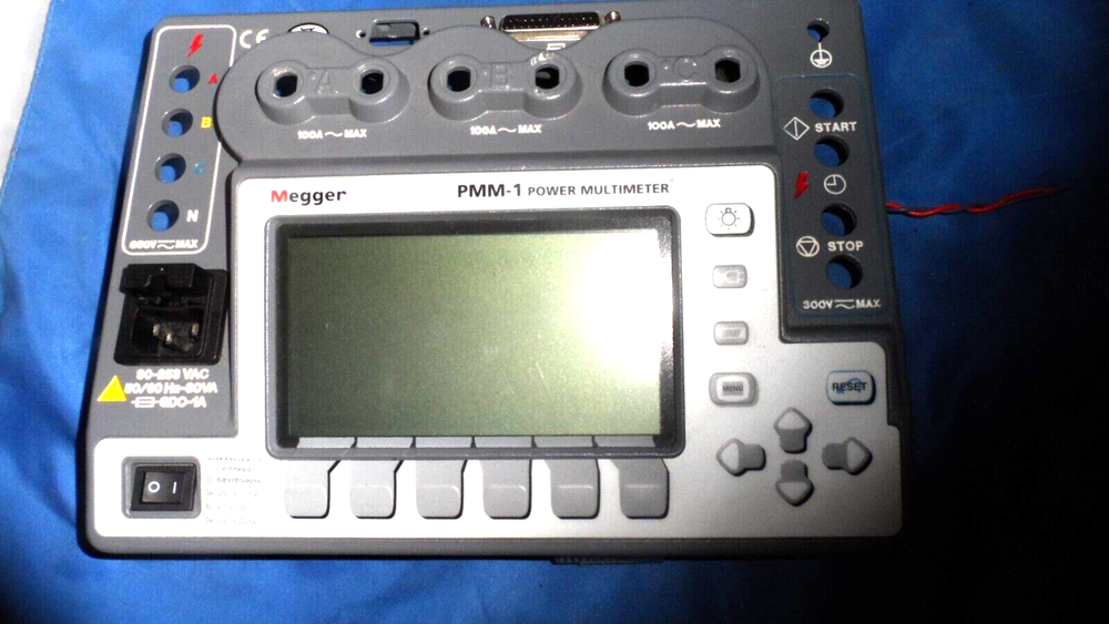 Megger PMM-1 Power Multimeter SCREEN OPTREX DMF 682A W/ CONTROL PANEL BEZEL
