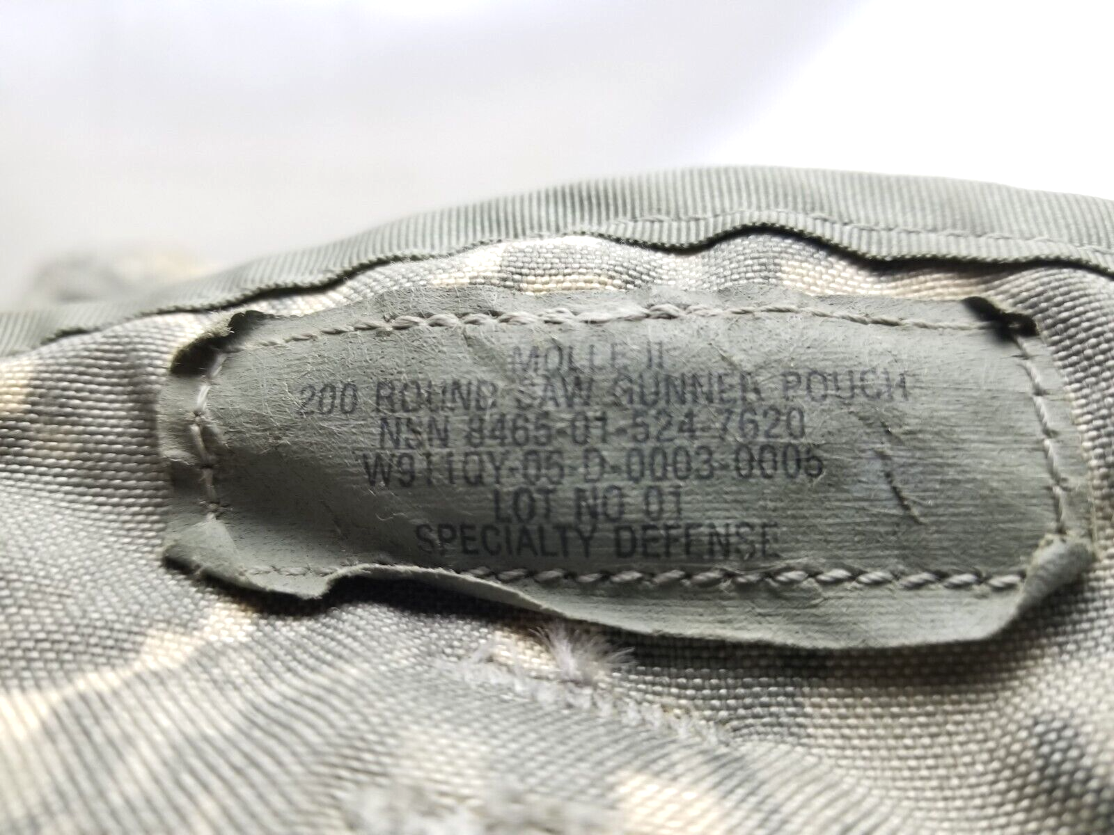 USED US ARMY MILITARY ISSUE ACU MOLLE 200 ROUND SAW AMMO POUCH GP FIRST AID IFAK