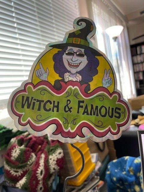 Witch & Famous Holographic Yard Sign New!!!