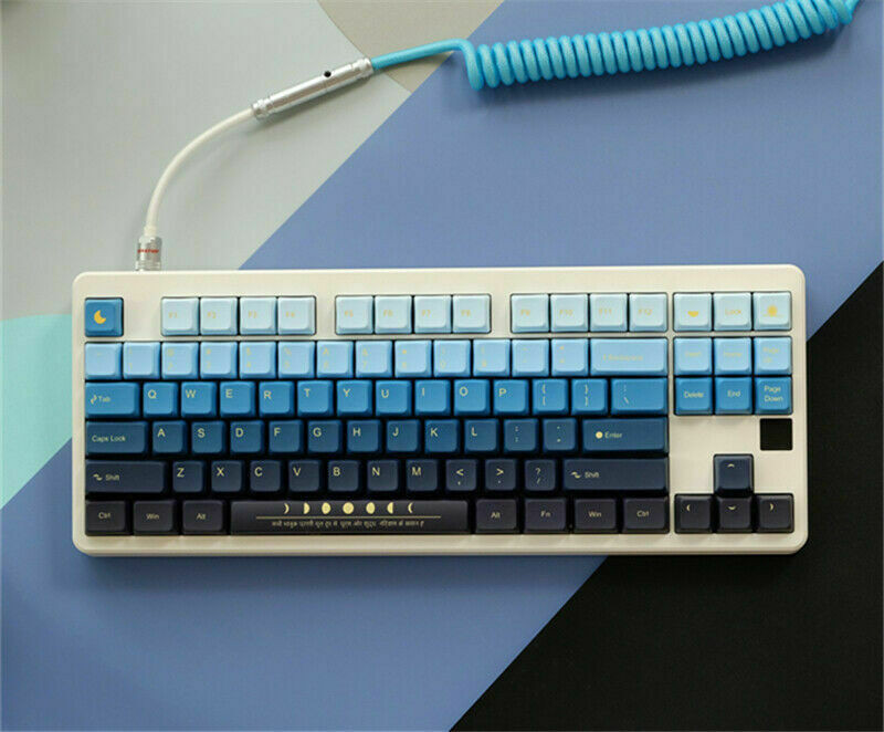 Moonbeam Keycaps Moon Gradient PBT 123 Set Key XDA for Cherry MX