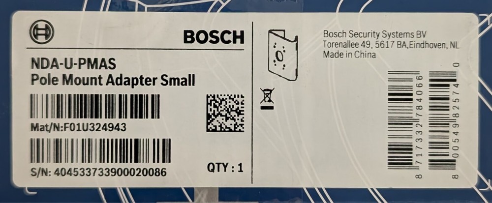 BOSCH NDA-U-PMAS Pole Mount Adapter - SAME DAY SHIPPING