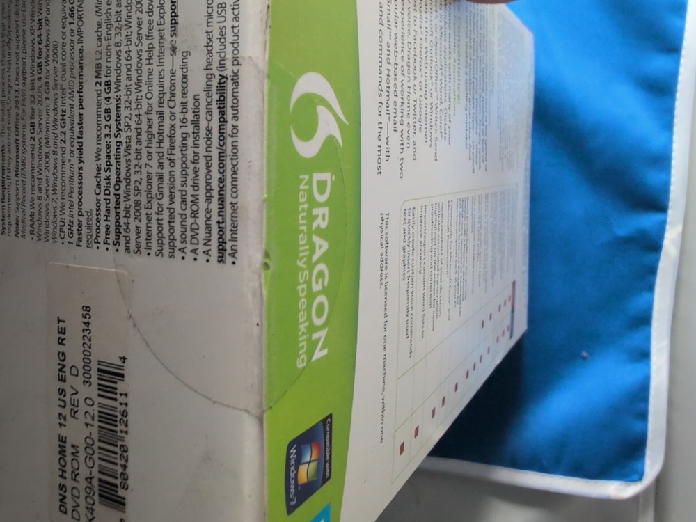 Dragon Naturally Speaking Home Edition Version 12