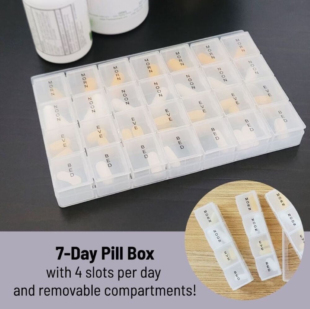 Handy Solutions 7-Day Pill Box w  Removable Compartments
