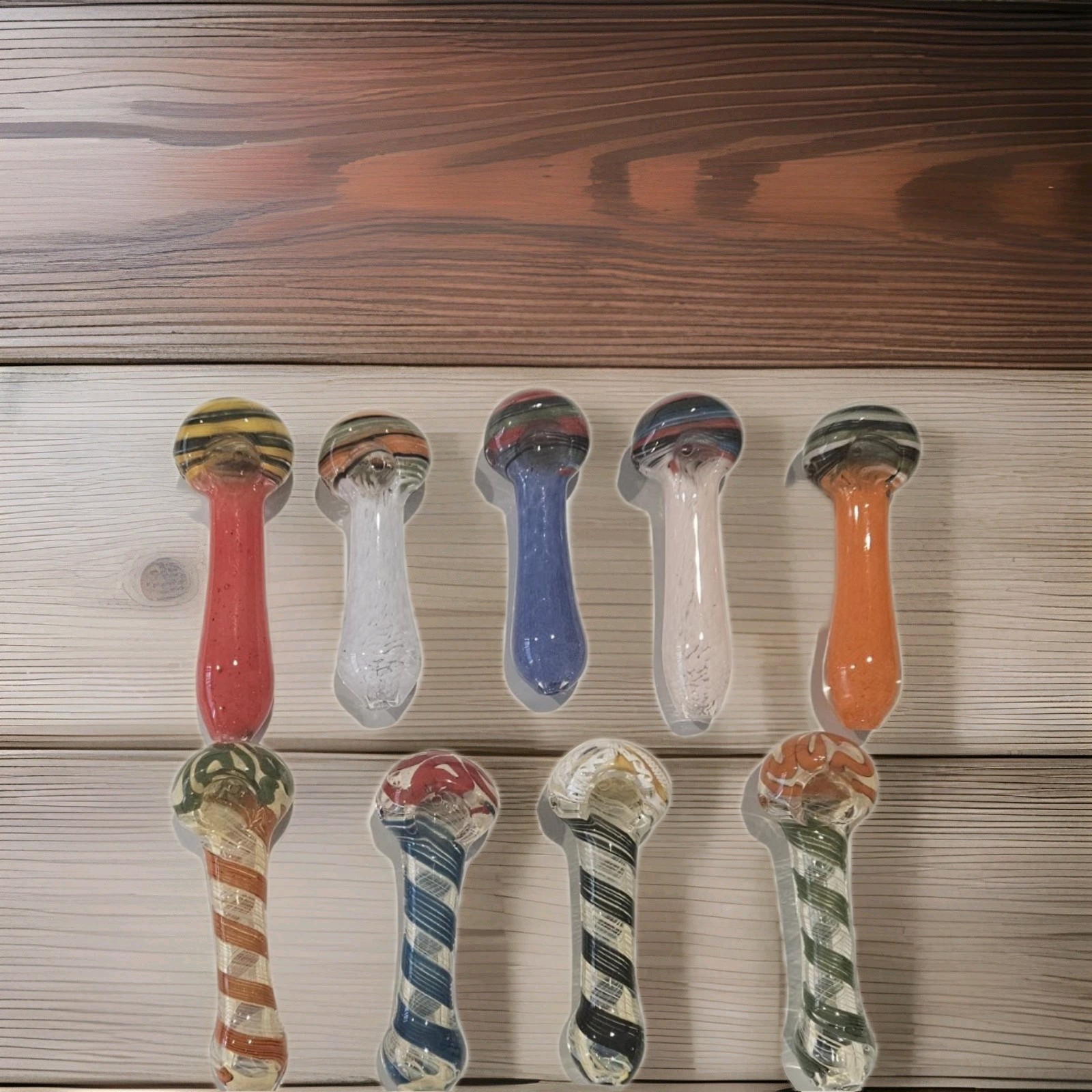 6 PACK 3” 3.5 To 4“INCHTobacco Smoking THICK HEAVY Glass Hand Pipe