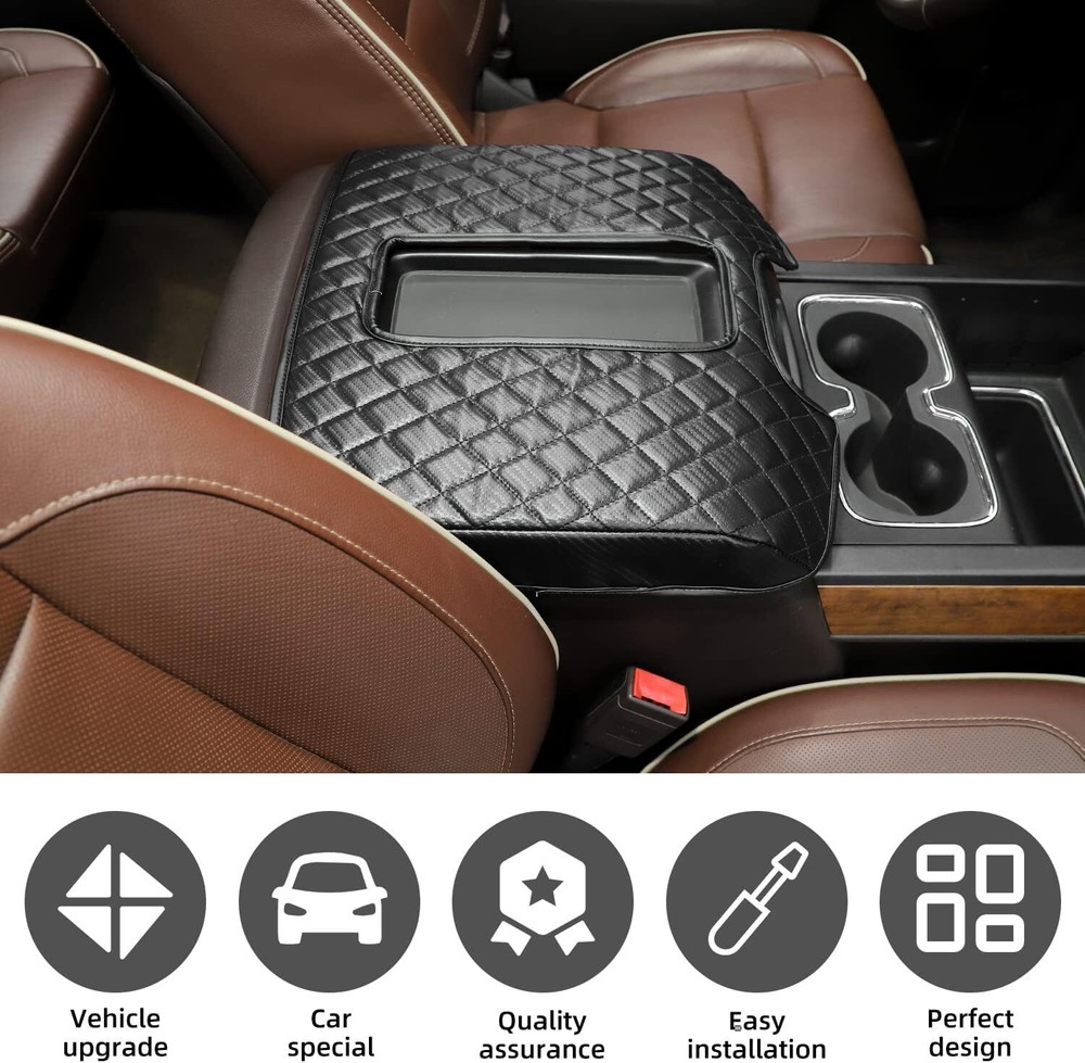 Center Console Armrest Pad Mat For Chevy Silverado/Suburban 2014-17 Accessories