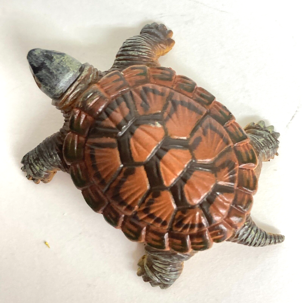 Yujin Mini Turtle Figure revised version Common Snapping Turtle 2002 Japan