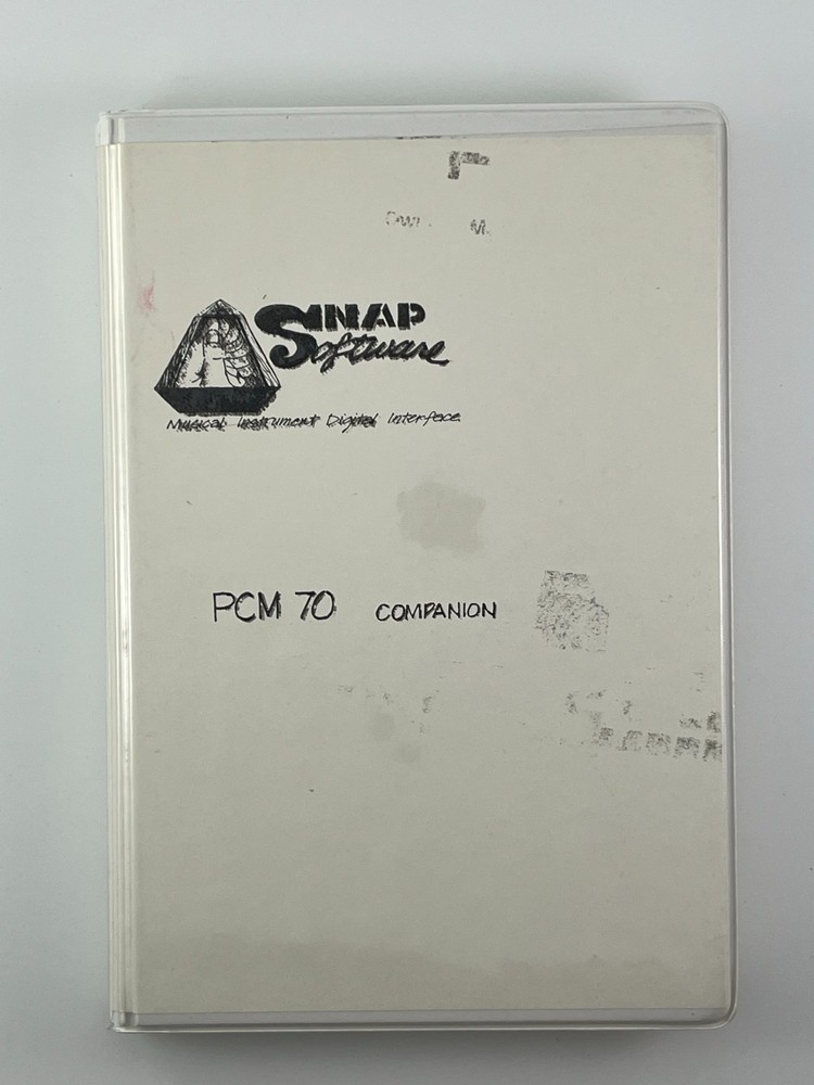 Lexicon PCM 70 Companion 1988 Snap Sofware IBM Floppy