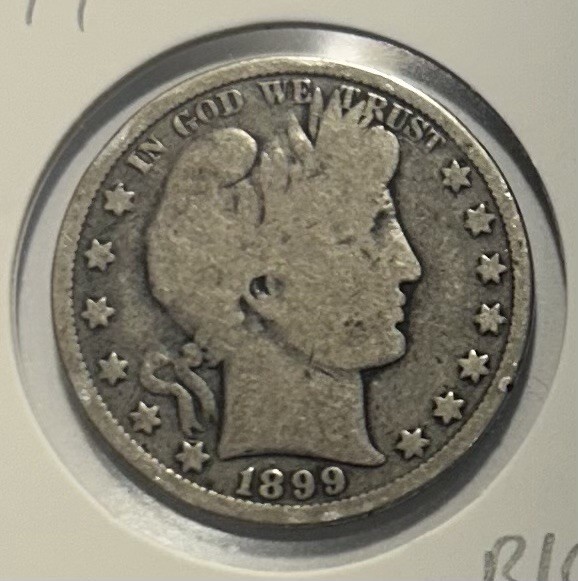 1899 Silver Barber Half Dollar - B102