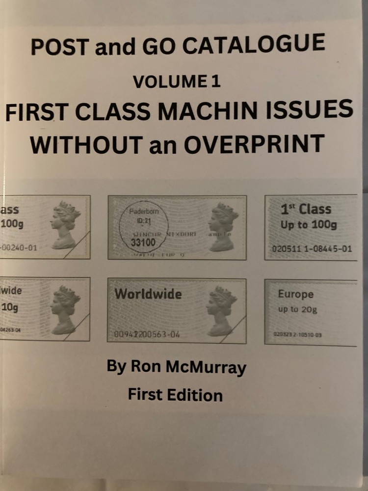 NEW! GB POST GO CATALOGUE FIRST CLASS MACHIN ISSUES WITHOUT an OVERPRINT 2025 Ed