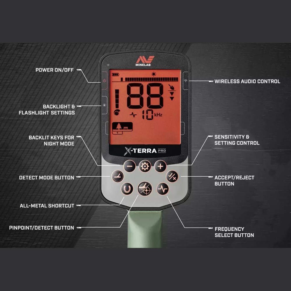 Minelab X-TERRA PRO Metal Detector Accessory Bundle