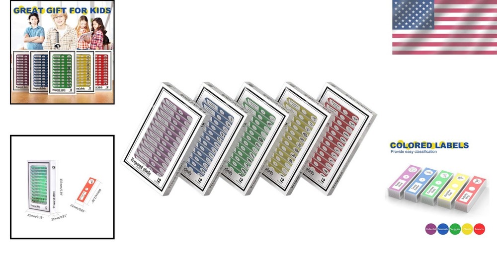 Experiment with 60 Prepared Microscope Slides - Perfect for Student Discovery