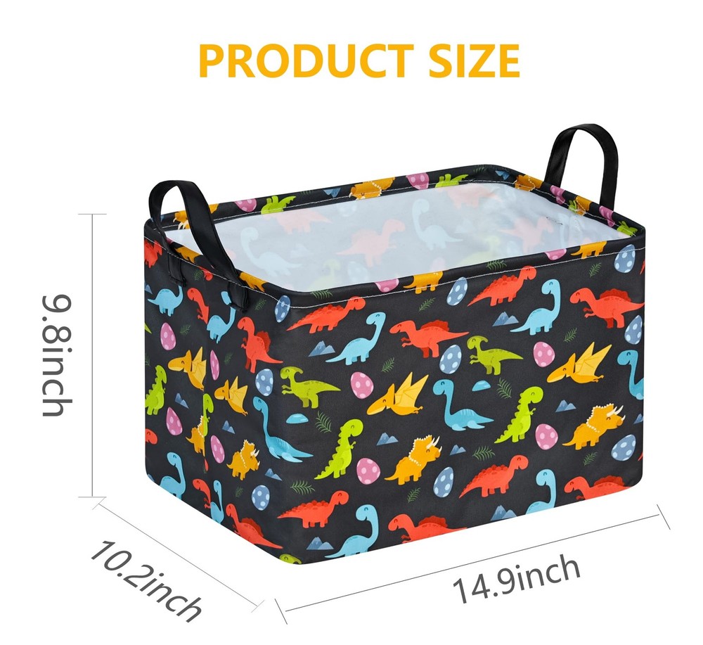 VAIVUSTO Easter Storage Basket Easter Bunny Storage Bin Collapsible Nursery H...