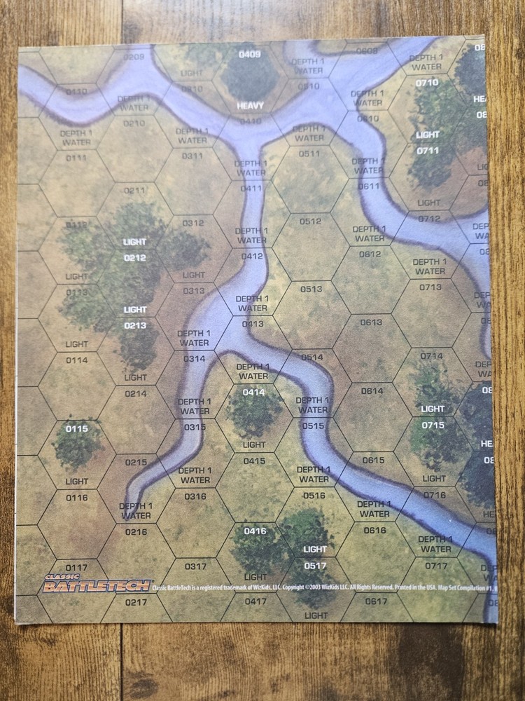 Classic Battletech 2003 Map Set Compilation #1 - 22 Total Maps (Missing Two) VG