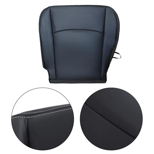 Front Driver Side Bottom Artificial Leather Seat Cover Front Left Side Black