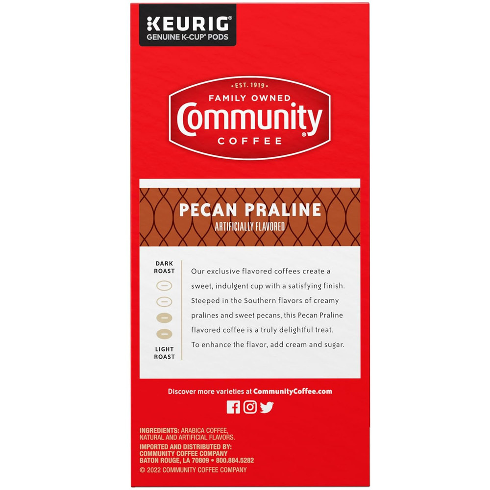 Pecan Praline Medium Roast Single Serve Keurig K-Cup Pods 32 Ct Box