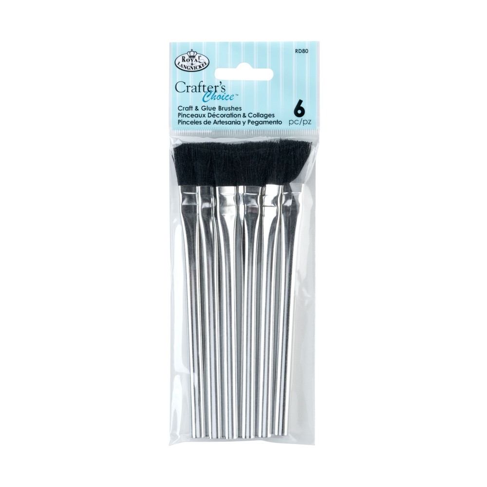 Crafter's Choice Craft & Glue Brush Set 6/Pkg-