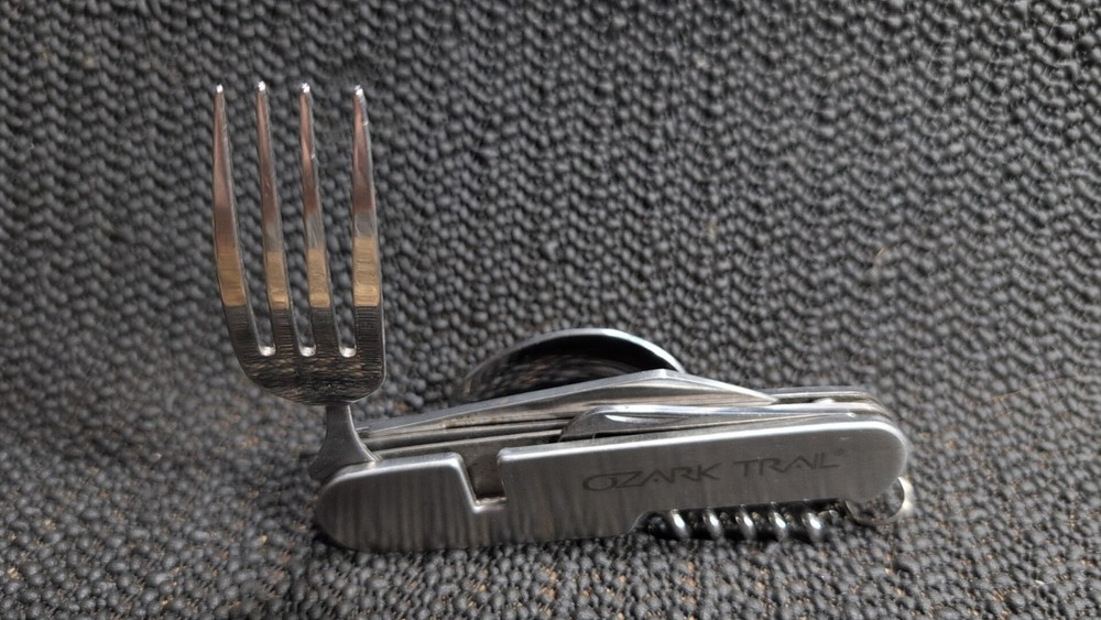 Ozark Trail multi tool camping boy scout fold knife spoon fork