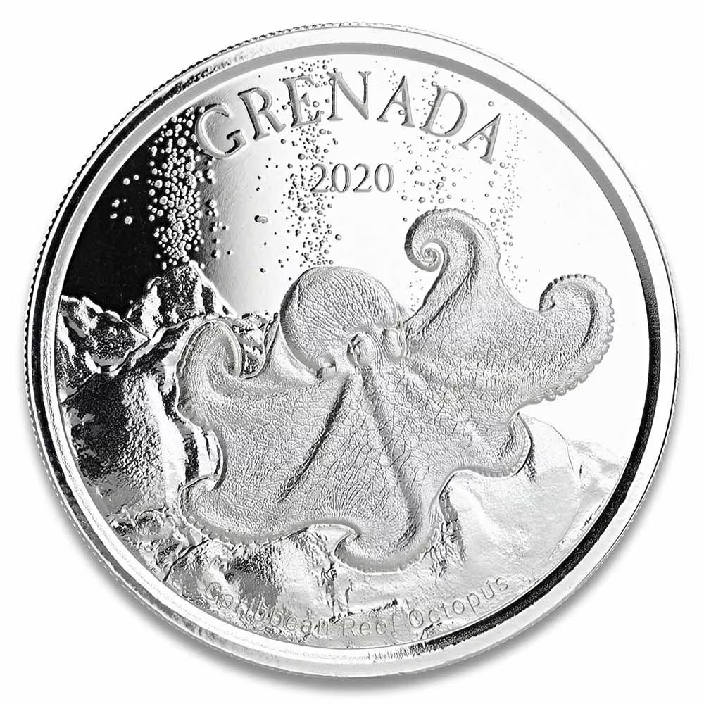 2020 EC8 Grenada Octopus 1 oz Silver BU