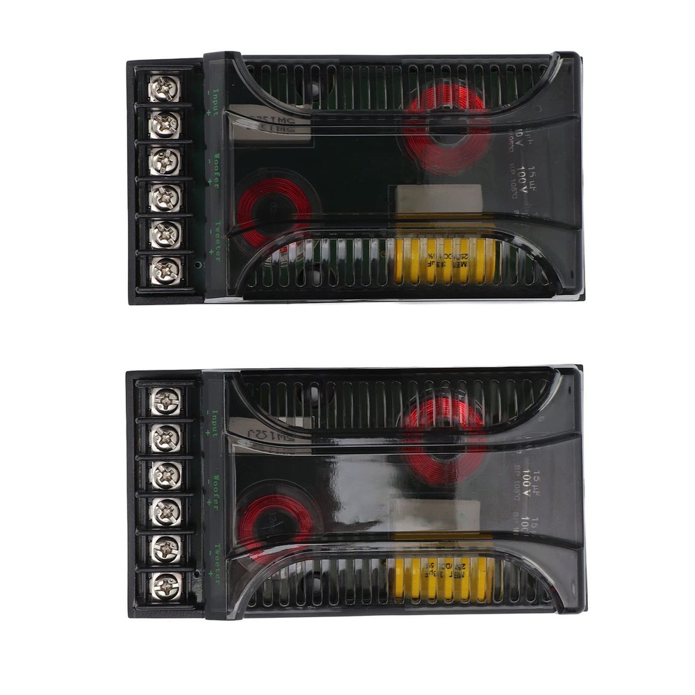 2 Way Car Audio Crossover 2 Pack Speaker Tweeter Passive Crossover Divider wi...