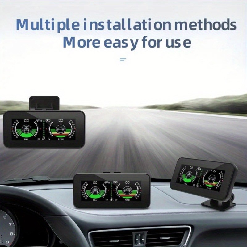 Vehicle Heads Up Display Featuring Real Time Slope Angle