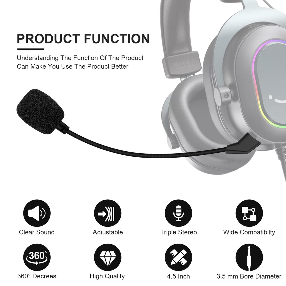 Replacement Cloud 2 Mic Boom for 1st Version Kingston HyperX Cloud Core Cloud...