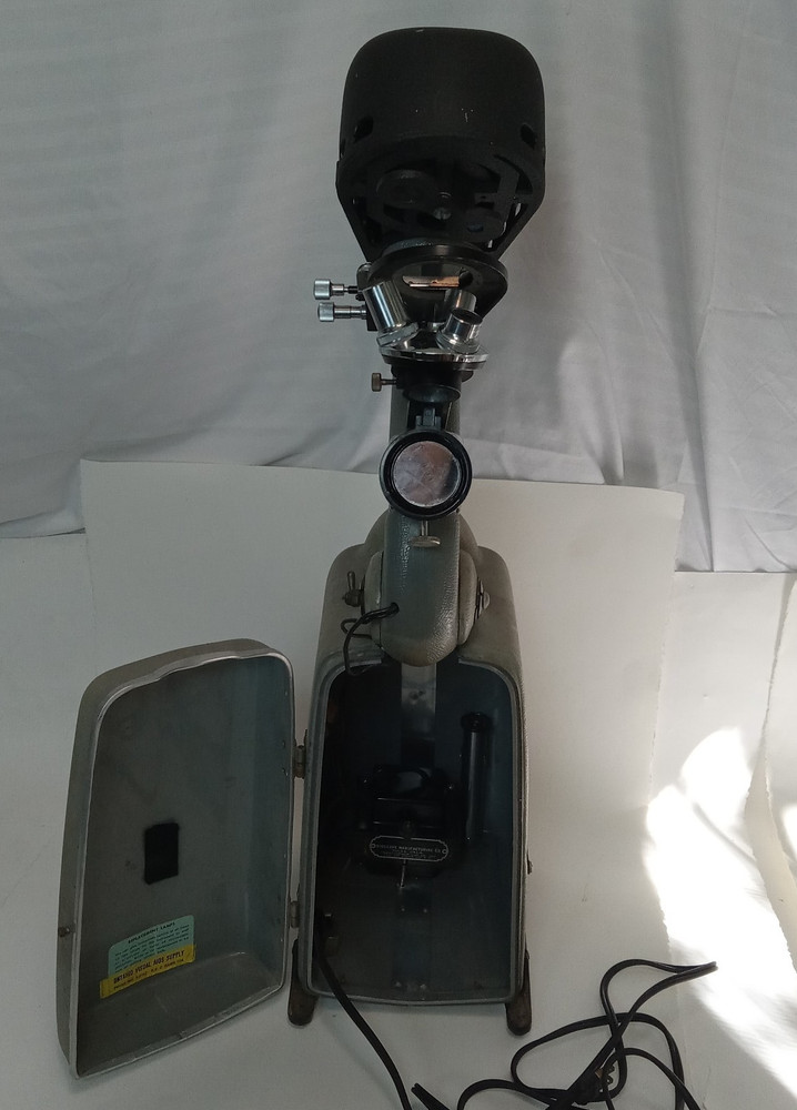 BIOSCOPE MFG. CO. Model 60 Projecting Microscope w/ Case Tulsa OH