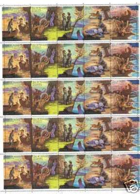 Russia  5822 Sheet F.Cooper American Writer