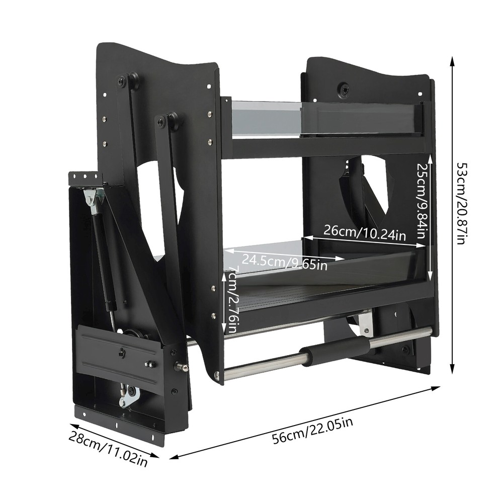 Pull Down Shelf Upper Kitchen Wall Cabinet Storage Organizer (24inch Cabinet)