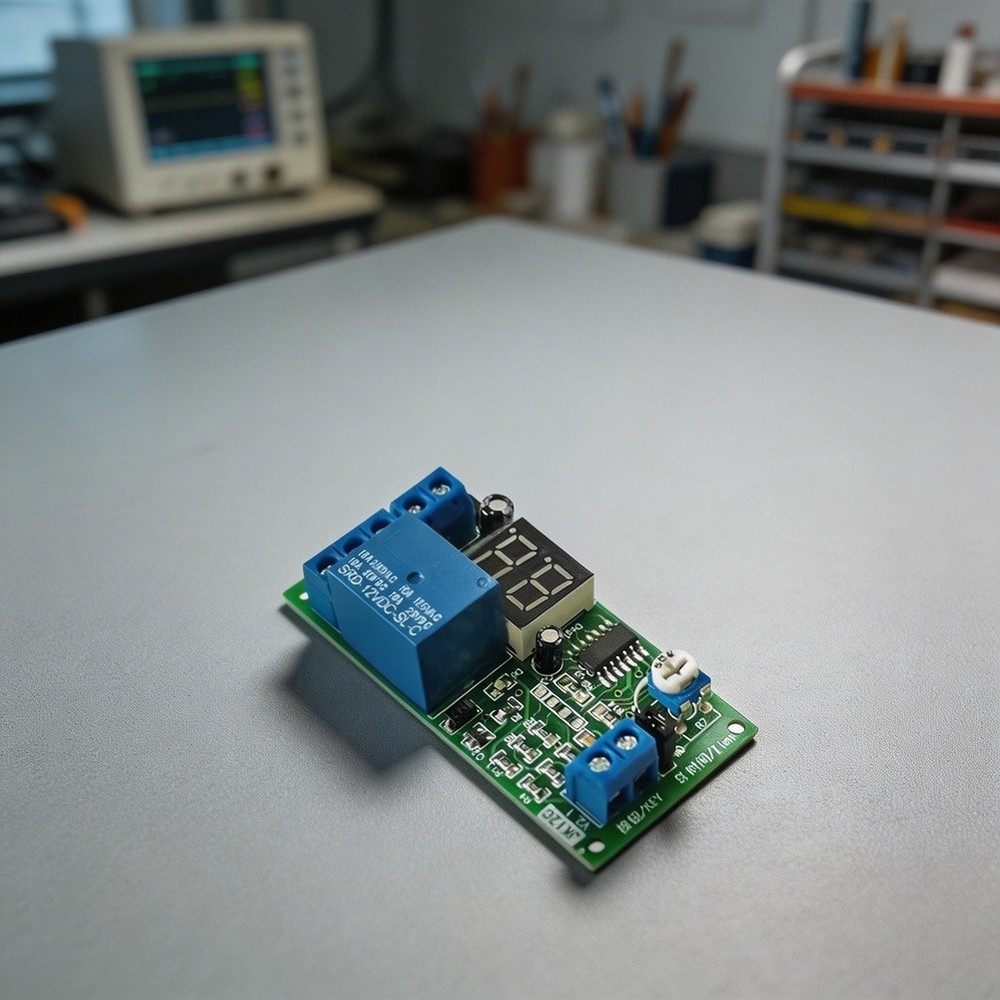 12V Digital Timing Relay Module with Adjustable 1-99 Seconds Minute Delay