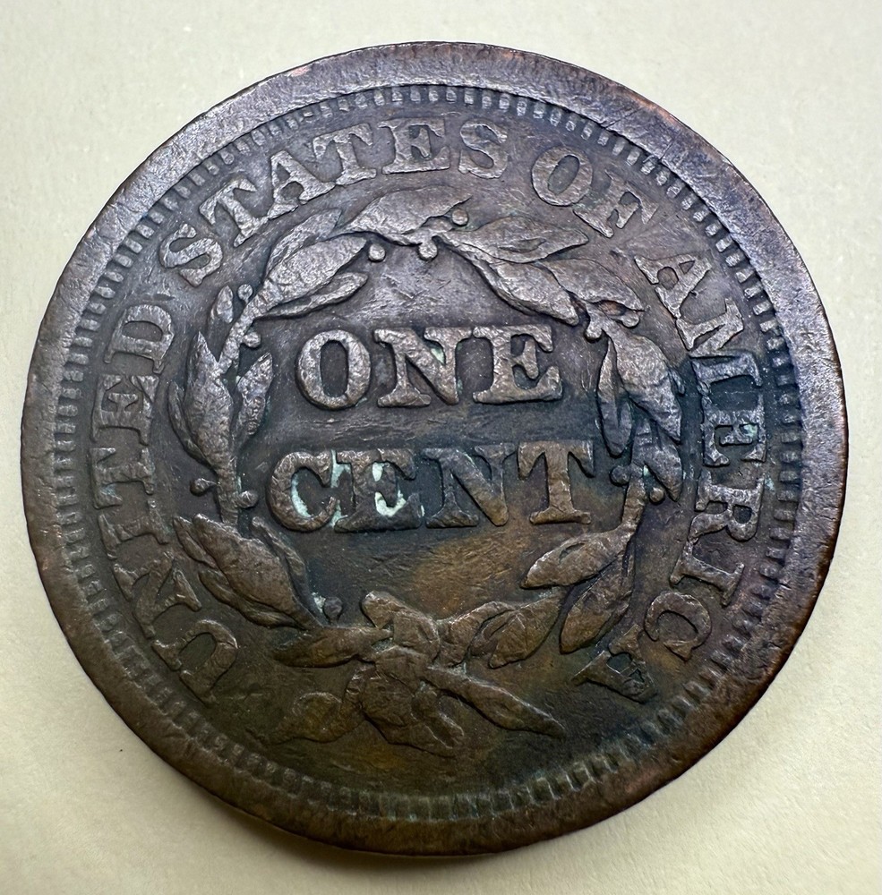 1849 Large Cent – Braided Hair U.S. Copper